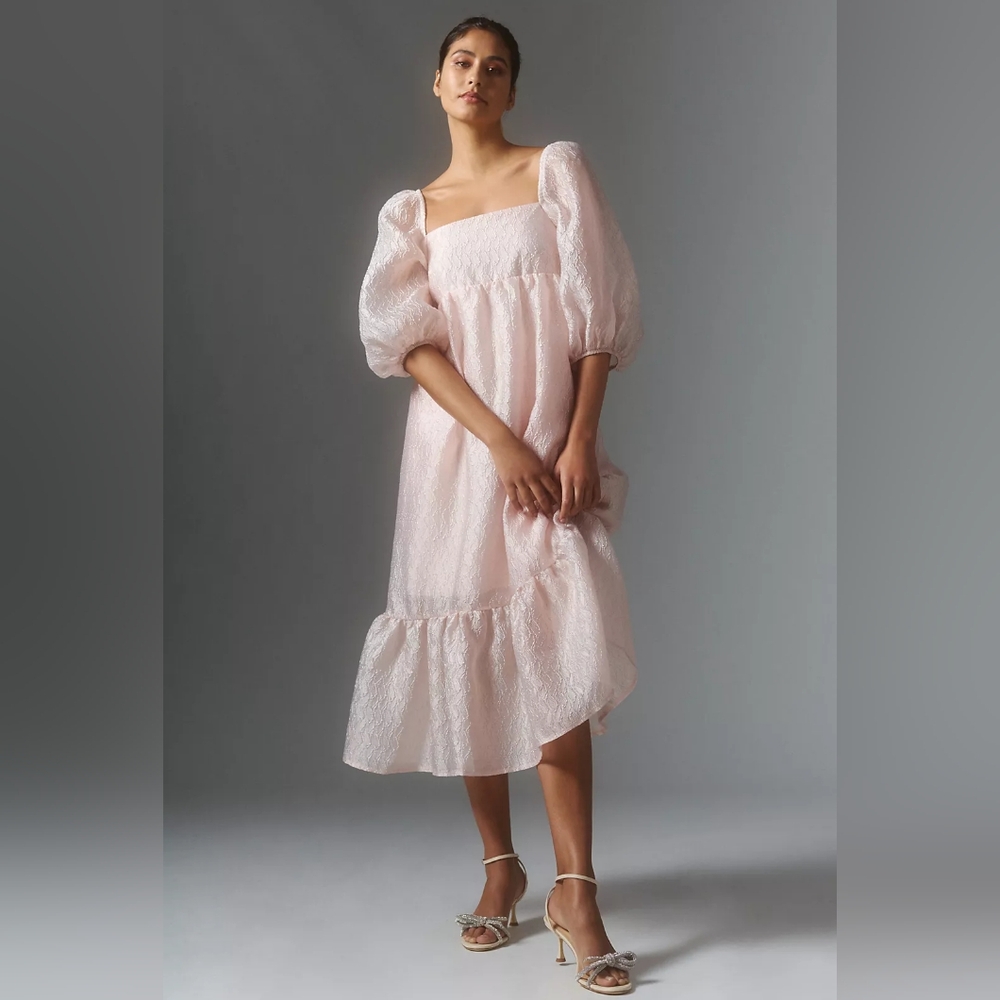 NWT Anthro puff sleeve dress